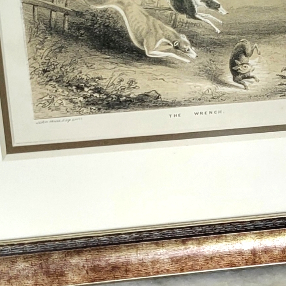 SOLD♦️ RARE 1880 Equestrian Engravings Double Matting in CUSTOM Frames - Picture 5 of 15